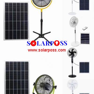 FS-106 FS-109 Rechargeable Solar Standing Fan With Solar Panel Stand Plastic Electric Solar Powered Fan multifunctional movable fan Portable camping fan rechargeable LED Camping lamp Camping lantern D