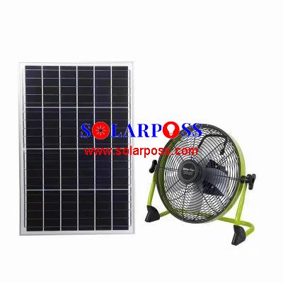 FS-308 FS-309 Free Angle 12 Inch 25w Home Portable Stand Electric Rechargeable Energy Solar Panel Fan With BatterySolar Panel Home Use Powered LED Solar Fan Strong Wind Rechargeable 12v DC AC charger 